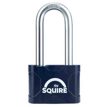 SQUIRE Stronglock Plus Laminated Padlock In Protective Casing Long Shackle 74mm Body 2.5 Shackle Keyed Alike 1234 - Hardened Boron Steel