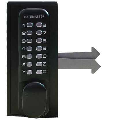 GATEMASTER SGLD (Handed) Double Sided Sliding Digital Gate Lock 40mm Frame LH SGLD40L - Black