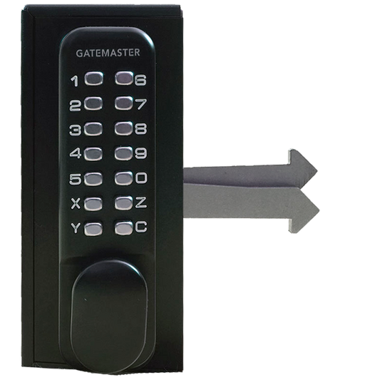 GATEMASTER SGLD (Handed) Double Sided Sliding Digital Gate Lock 40mm Frame LH SGLD40L - Black