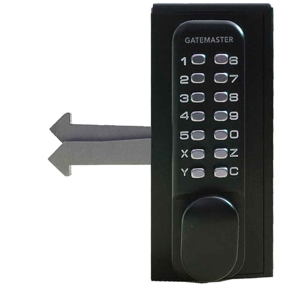GATEMASTER SGLD (Handed) Double Sided Sliding Digital Gate Lock 40mm Frame RH SGLD40R - Black