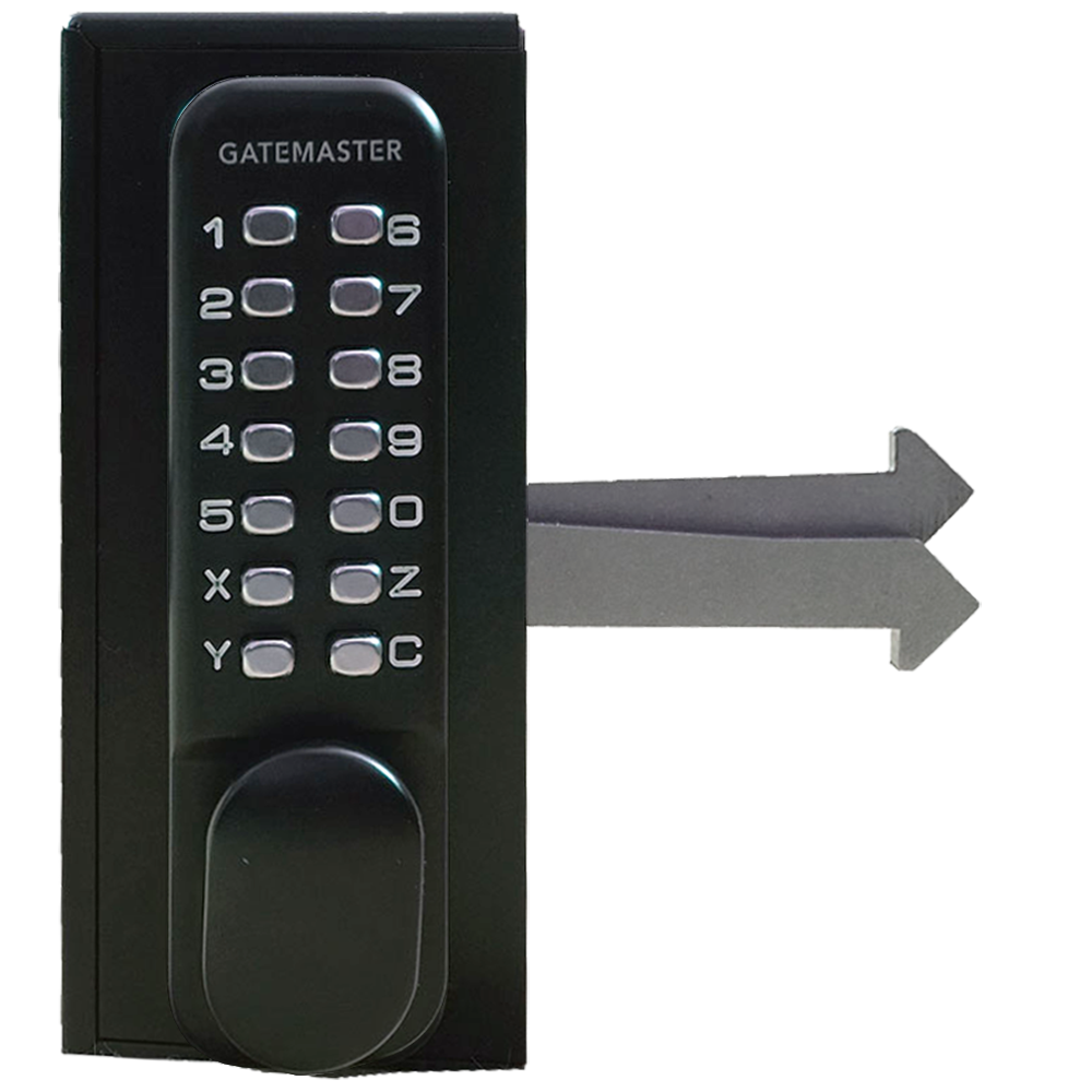 GATEMASTER SGLD (Handed) Double Sided Sliding Digital Gate Lock 50mm Frame LH SGLD50L - Black