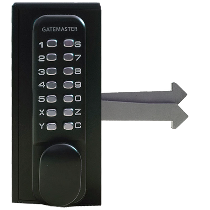 GATEMASTER SGLD (Handed) Double Sided Sliding Digital Gate Lock 50mm Frame LH SGLD50L - Black