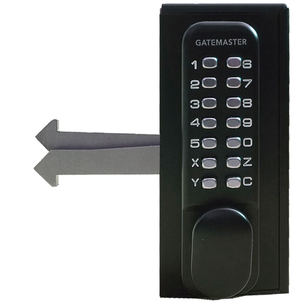 GATEMASTER SGLD (Handed) Double Sided Sliding Digital Gate Lock 50mm Frame RH SGLD50R - Black
