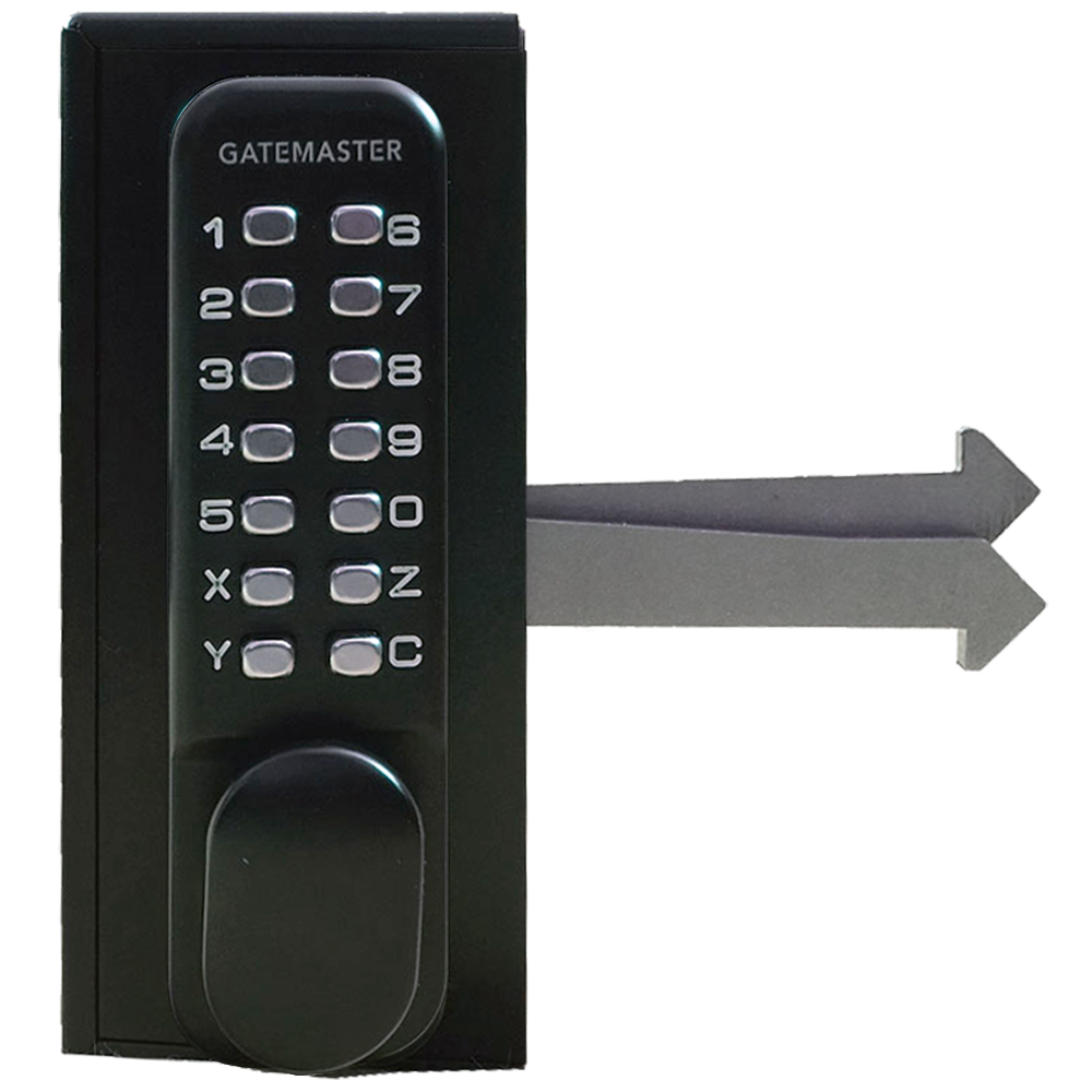 GATEMASTER SGLD (Handed) Double Sided Sliding Digital Gate Lock 60mm Frame LH SGLD60L - Black