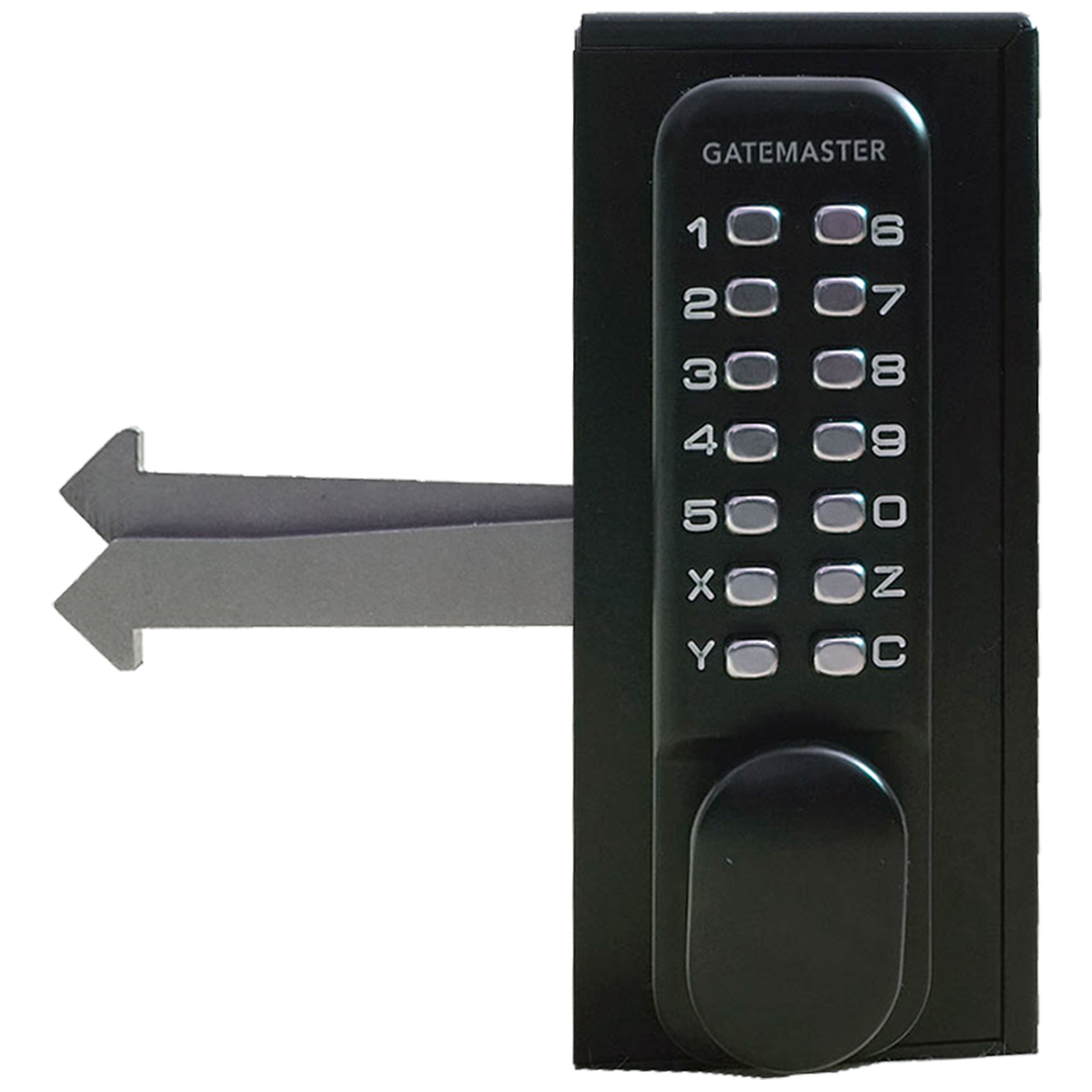 GATEMASTER SGLD (Handed) Double Sided Sliding Digital Gate Lock 60mm Frame RH SGLD60R - Black