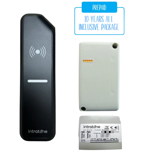 INTRATONE Intrabox Slim Proximity Reader (04-0113), Relay Card (12-0110) & GPRS Transmission Module With Unlimited Data For 10 Years 06-0230-EU - Black
