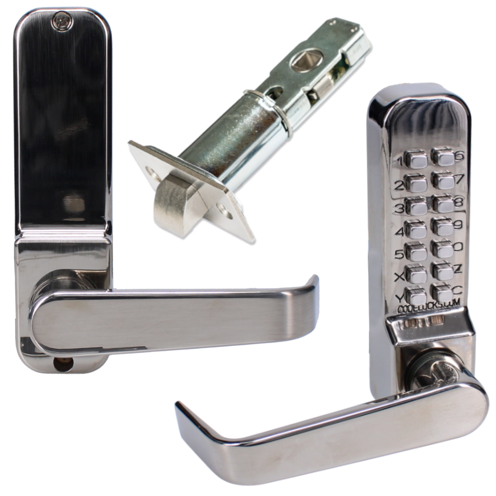 CODELOCKS CL0440 / CL0445 Stainless Steel Digital Gate Lock With Adjustable Latch SS CL0440 Without Passage Set - Stainless Steel