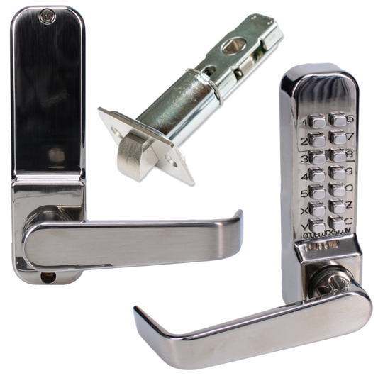 CODELOCKS CL0440 / CL0445 Stainless Steel Digital Gate Lock With Adjustable Latch SS CL0440 Without Passage Set - Stainless Steel