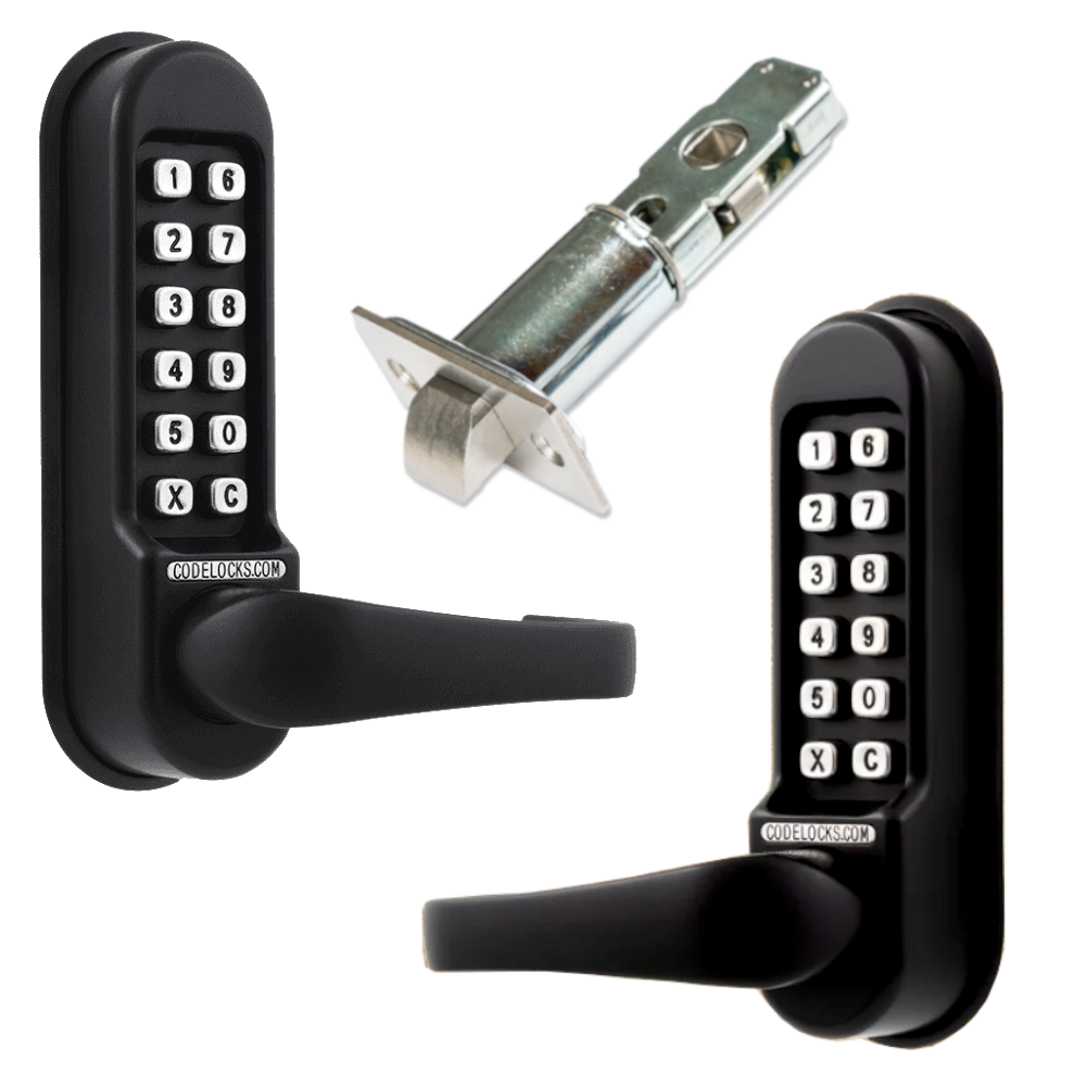 CODELOCKS CL0540 Back To Back Marine Grade Digital Gate Lock With Adjustable Latch CL0540 Back To Back - Black