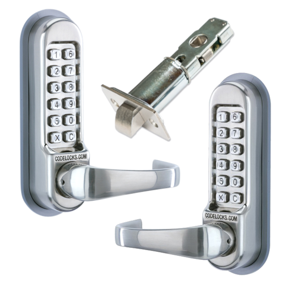CODELOCKS CL0540 Back To Back Stainless Steel Digital Gate Lock With Adjustable Latch SS CL0540 Back To Back - Stainless Steel