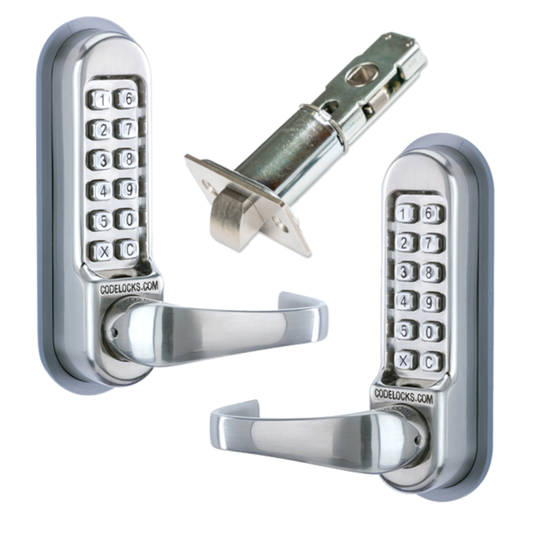 CODELOCKS CL0540 Back To Back Stainless Steel Digital Gate Lock With Adjustable Latch SS CL0540 Back To Back - Stainless Steel