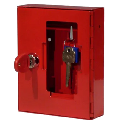 SECURIKEY EK1A Emergency Key Box Glass Fronted With Camlock Without Hammer EK1A - Red