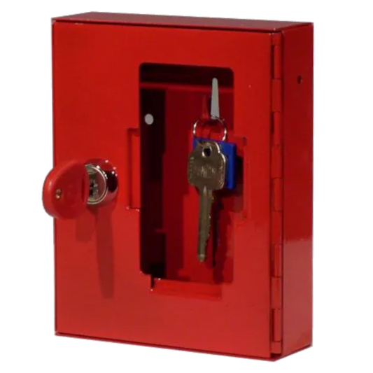 SECURIKEY EK1A Emergency Key Box Glass Fronted With Camlock Without Hammer EK1A - Red