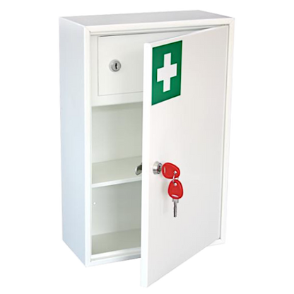 SECURIKEY Medical Cabinet With Camlock Medium KFAK02 - White