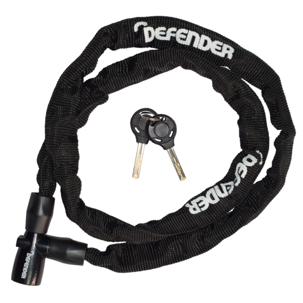 DEFENDER By Squire Cycle Chain Lock Key operated 3.5mm x 900mm DF CN3.5/900 - Black