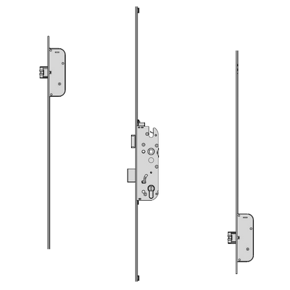 GU Secury LogIQ A2 Automatic Multipoint Lock - 2 Deadbolts 1770mm x 20mm Radius Faceplate 45/92
