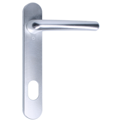 NORDAN NTech Villa Balcony Door Handle External With Cutout To Suit Scandinavian Oval 0401343 - Silver