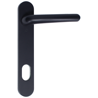 NORDAN NTech Villa Balcony Door Handle External With Cutout To Suit Scandinavian Oval 0403373 - Black