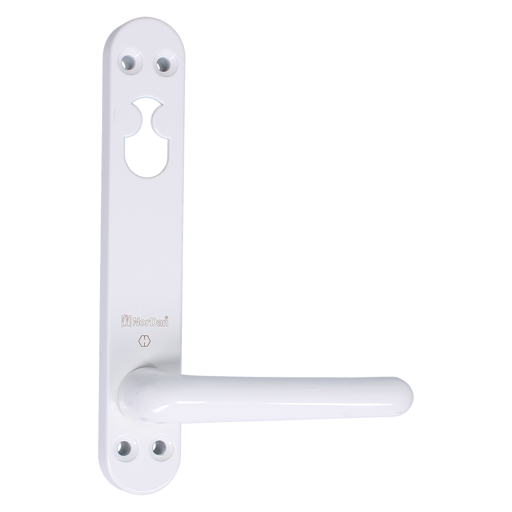 NORDAN NTech Villa Balcony Door Handle Internal With Cutout To Suit Rococo Scandinavian Oval 0403437 - White