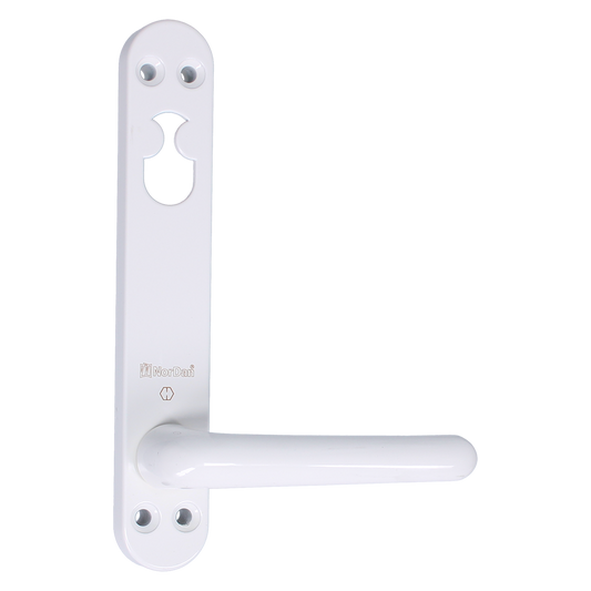NORDAN NTech Villa Balcony Door Handle Internal With Cutout To Suit Rococo Scandinavian Oval 0403437 - White