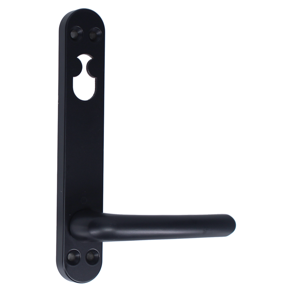 NORDAN NTech Villa Balcony Door Handle Internal With Cutout To Suit Rococo Scandinavian Oval 0403375 - Black