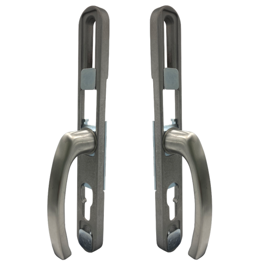 WINLOCK Universal Repair Handle Frame Set With Adjustable 62mm-92mm Centres Brushed Chrome