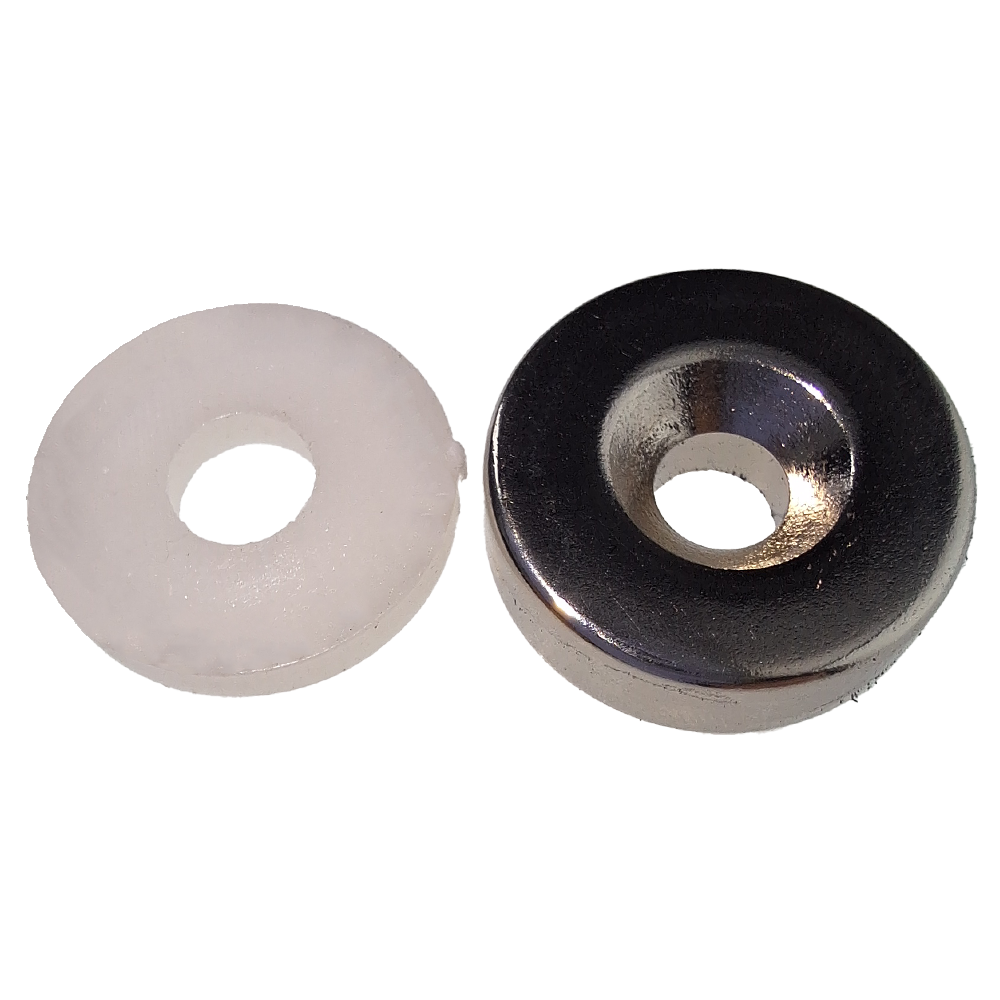 MACO Round Magnet With Screw Hole 16mm 463138 - Silver