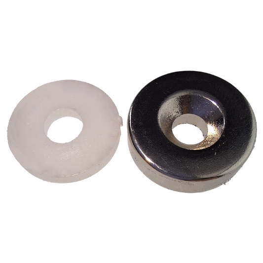 MACO Round Magnet With Screw Hole 16mm 463138 - Silver