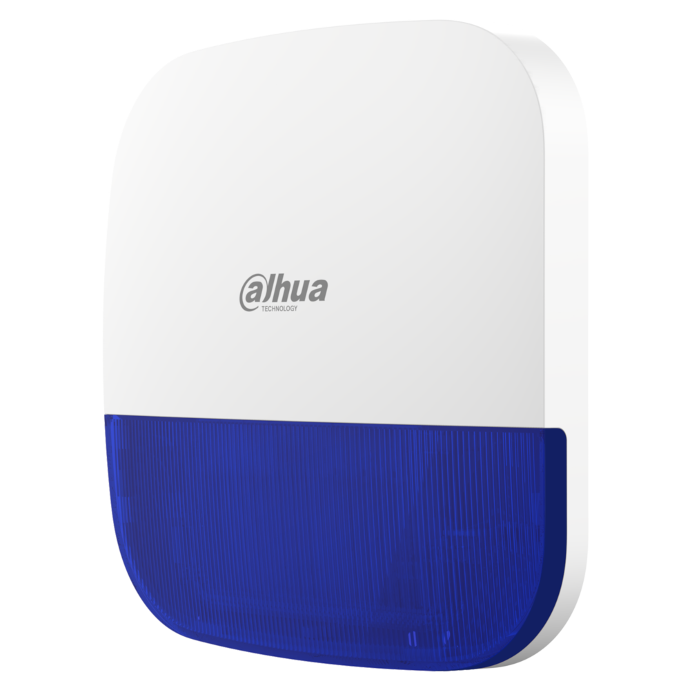 DAHUA Airshield Wireless External Siren With Blue Strobe ARA13-W2(868B) External Siren - White
