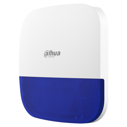 DAHUA Airshield Wireless External Siren With Blue Strobe ARA13-W2(868B) External Siren - White