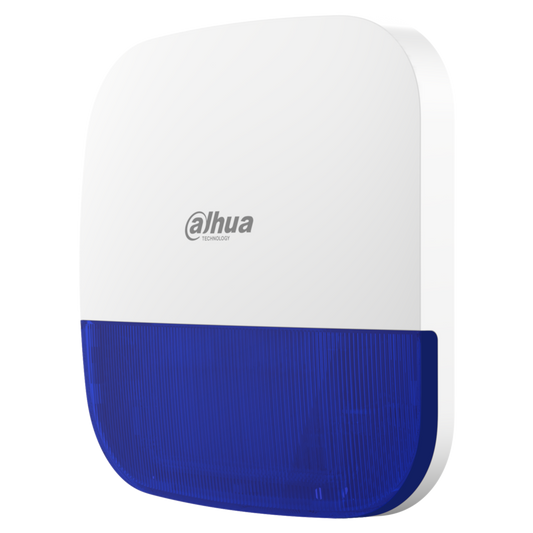 DAHUA Airshield Wireless External Siren With Blue Strobe ARA13-W2(868B) External Siren - White