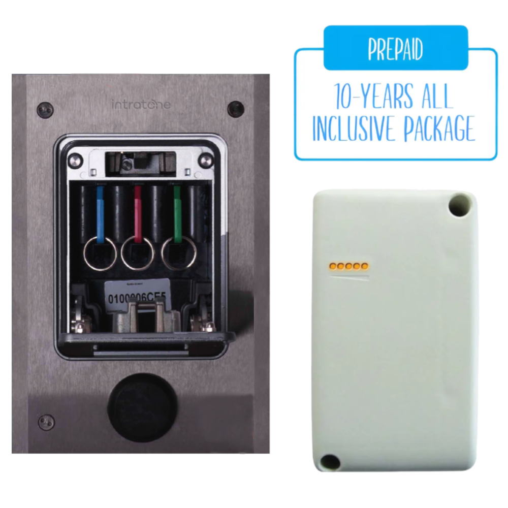 INTRATONE Intrabox Data Key Safe (02-0116), Proximity Reader (04-0104) & GPRS Transmission Module With Unlimited Data For 10 Years 06-0106 - Stainless Steel