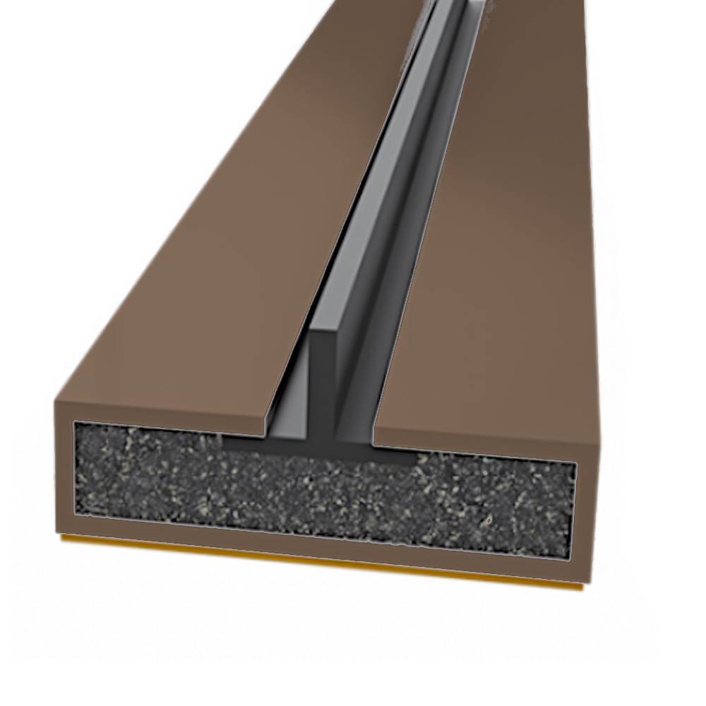 FIRESTOP Intumescent Strip 2.1m x 4mm Fire & Smoke Single Fin Seal 10mm 1/2 Hour FS1604 - Brown