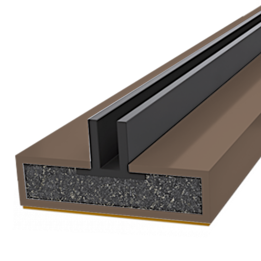 FIRESTOP Intumescent Strip 2.1m x 4mm Fire & Smoke Double Fin Seal 10mm 1/2 Hour FS1622 - Brown