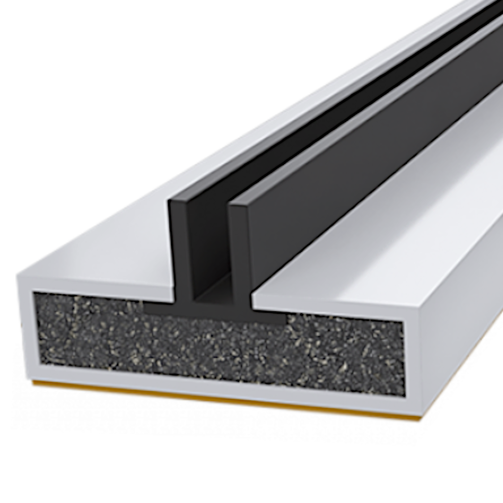 FIRESTOP Intumescent Strip 2.1m x 4mm Fire & Smoke Double Fin Seal 15mm 1/2 1 Hour FS1627 - White