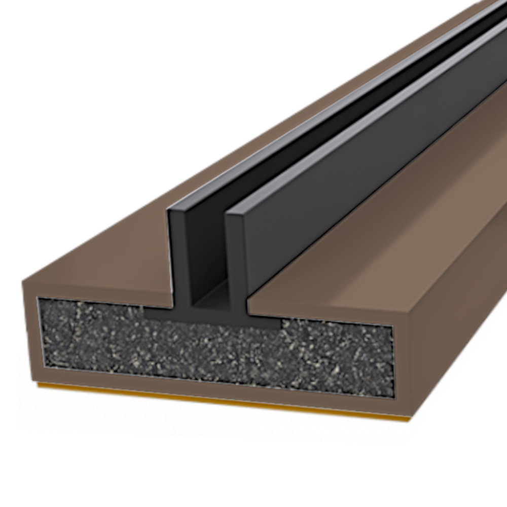 FIRESTOP Intumescent Strip 2.1m x 4mm Fire & Smoke Double Fin Seal 15mm 1/2 1 Hour FS1628 - Brown