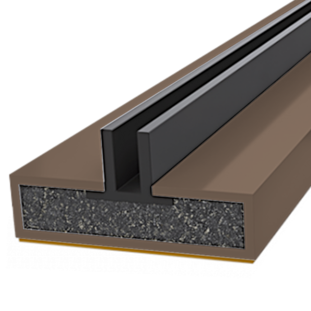 FIRESTOP Intumescent Strip 2.1m x 4mm Fire & Smoke Double Fin Seal 20mm 1 Hour FS1634 - Brown