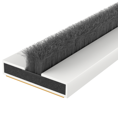 FIRESTOP Intumescent Strip 2.1m x 4mm Fire & Smoke Brush Seal 25mm 1/2 Hours FS335 - White
