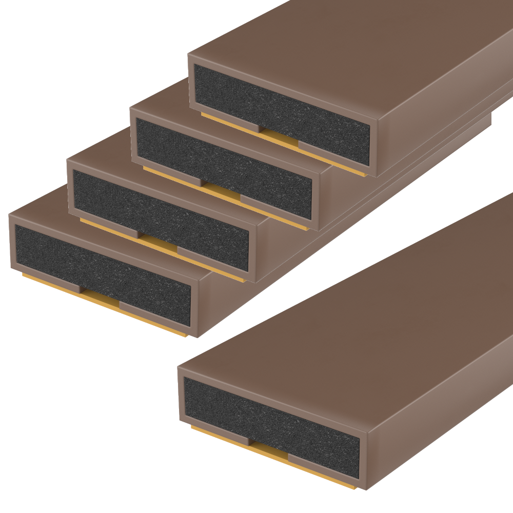 FIRESTOP Intumescent Strip 1.05m x 4mm Fire Only Seal (Pack Of 5) 10mm 1/2 Hour FS150 - Brown