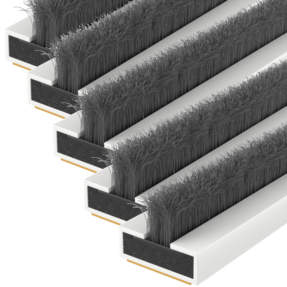 FIRESTOP Intumescent Strip 1.05m x 4mm Fire & Smoke Brush Seal (Pack Of 5) 10mm 1/2 Hour FS154 - White