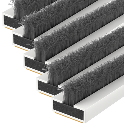 FIRESTOP Intumescent Strip 1.05m x 4mm Fire & Smoke Brush Seal (Pack Of 5) 10mm 1/2 Hour FS154 - White