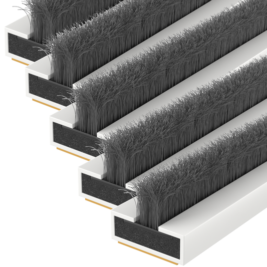 FIRESTOP Intumescent Strip 1.05m x 4mm Fire & Smoke Brush Seal (Pack Of 5) 10mm 1/2 Hour FS154 - White