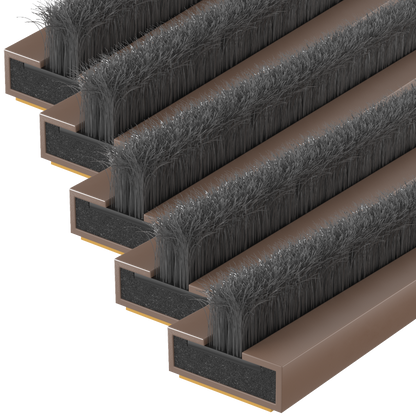 FIRESTOP Intumescent Strip 1.05m x 4mm Fire & Smoke Brush Seal (Pack Of 5) 10mm 1/2 Hour FS153 - Brown