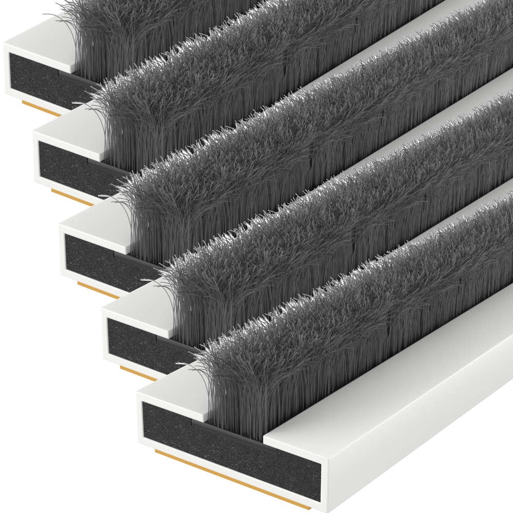 FIRESTOP Intumescent Strip 1.05m x 4mm Fire & Smoke Brush Seal (Pack Of 5) 15mm 1 Hour FS160 - White