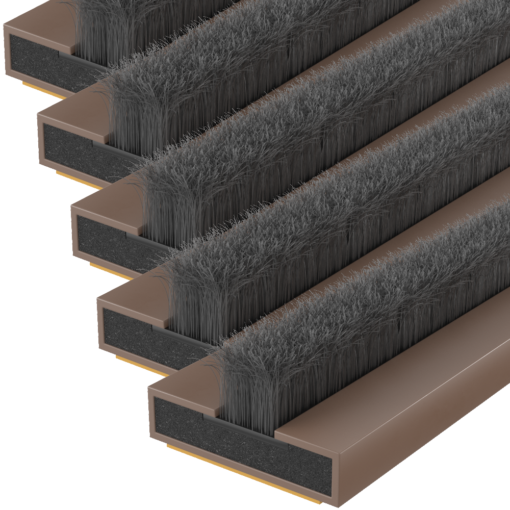 FIRESTOP Intumescent Strip 1.05m x 4mm Fire & Smoke Brush Seal (Pack Of 5) 15mm 1 Hour FS159 - Brown