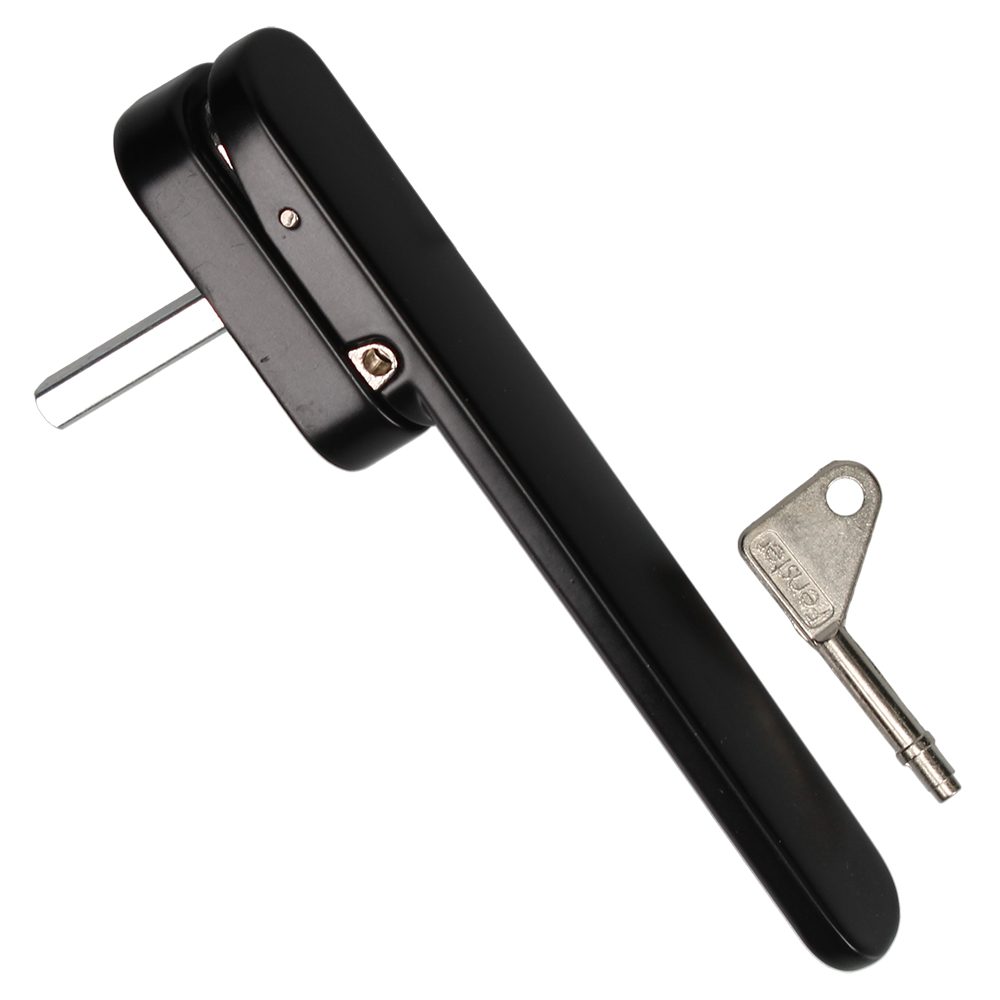 TITON Genesis Bi-Fold Door Locking Handle With 13mm Base Plate 13mm Base Plate - Black