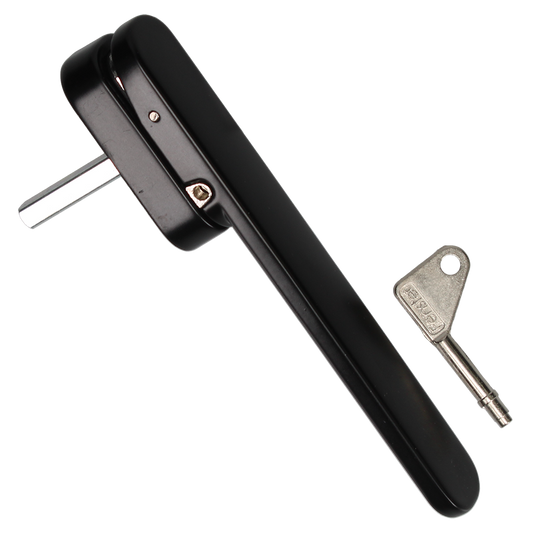 TITON Genesis Bi-Fold Door Locking Handle With 13mm Base Plate 13mm Base Plate - Black