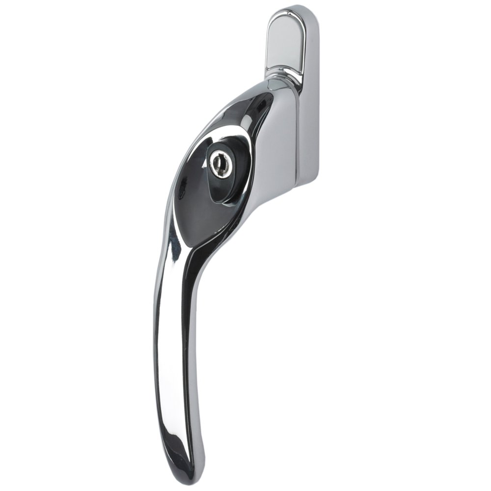 TITON Overture E II Locking Espag Window Handle Offset Handed LH - Polished Chrome