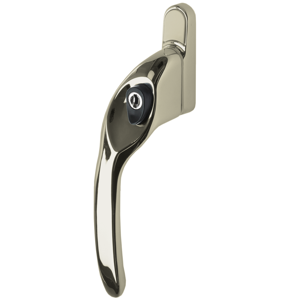 TITON Overture E II Locking Espag Window Handle Offset Handed LH Gold PVD - PVD Gold