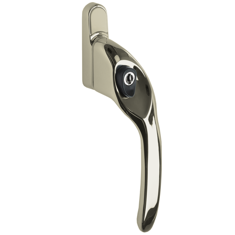 TITON Overture E II Locking Espag Window Handle Offset Handed RH Gold PVD - PVD Gold